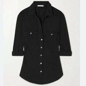 James Perse Slub Supina Cotton Shirt for Women